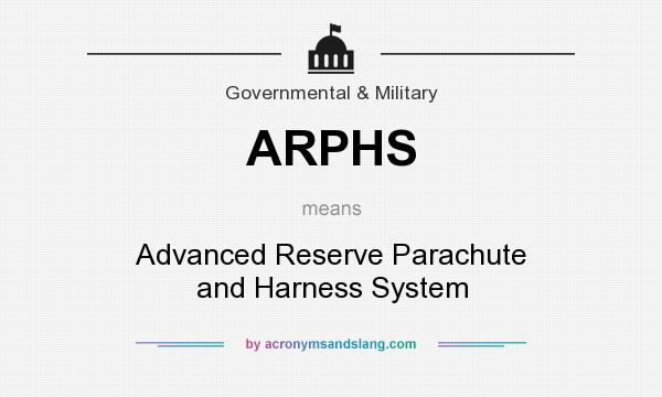 What does ARPHS mean? It stands for Advanced Reserve Parachute and Harness System