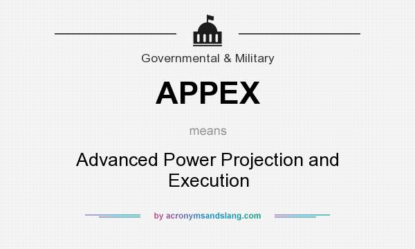 What does APPEX mean? It stands for Advanced Power Projection and Execution