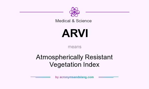 What does ARVI mean? It stands for Atmospherically Resistant Vegetation Index