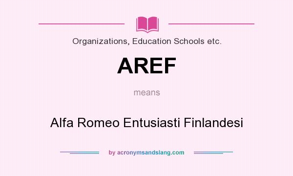 What does AREF mean? It stands for Alfa Romeo Entusiasti Finlandesi