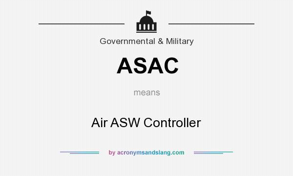 What does ASAC mean? It stands for Air ASW Controller