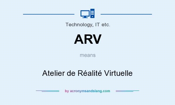 What does ARV mean? It stands for Atelier de Réalité Virtuelle