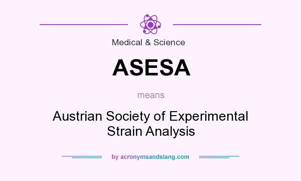 What does ASESA mean? It stands for Austrian Society of Experimental Strain Analysis