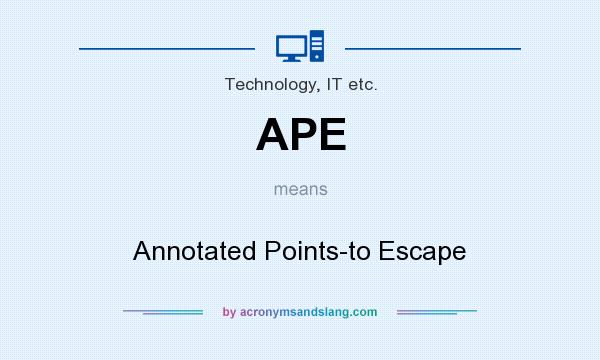 What does APE mean? It stands for Annotated Points-to Escape