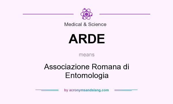 What does ARDE mean? It stands for Associazione Romana di Entomologia