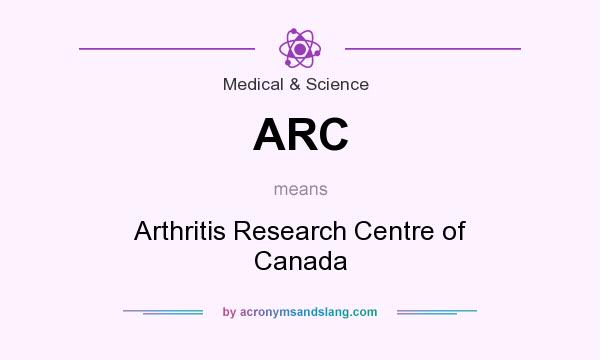 What does ARC mean? It stands for Arthritis Research Centre of Canada