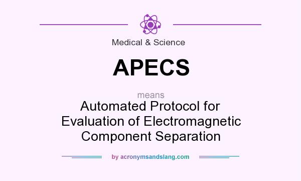 What does APECS mean? It stands for Automated Protocol for Evaluation of Electromagnetic Component Separation