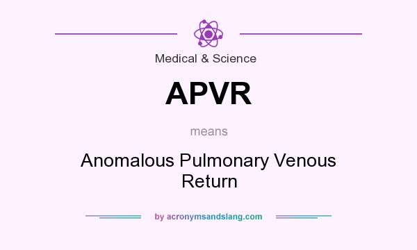 What does APVR mean? It stands for Anomalous Pulmonary Venous Return