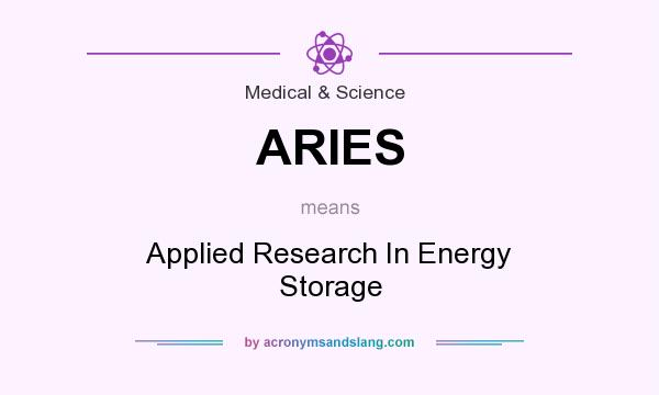 What does ARIES mean? It stands for Applied Research In Energy Storage