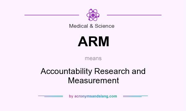 What does ARM mean? It stands for Accountability Research and Measurement
