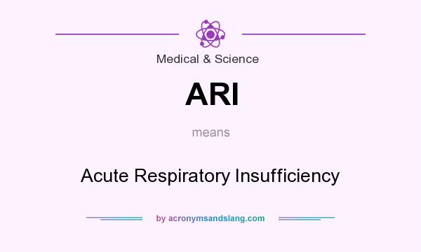 What does ARI mean? It stands for Acute Respiratory Insufficiency