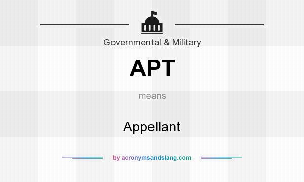 What does APT mean? It stands for Appellant
