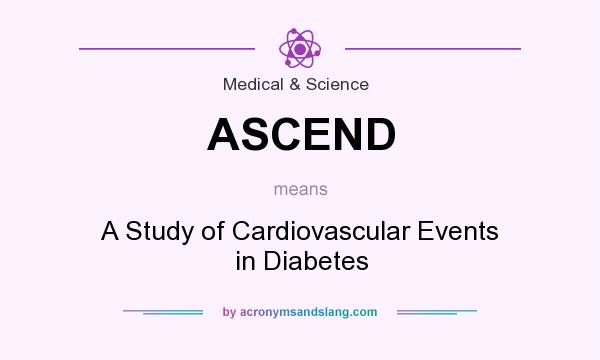 What does ASCEND mean? It stands for A Study of Cardiovascular Events in Diabetes
