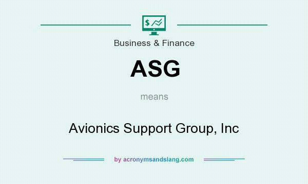 What does ASG mean? It stands for Avionics Support Group, Inc