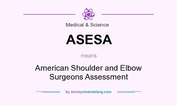 What does ASESA mean? It stands for American Shoulder and Elbow Surgeons Assessment