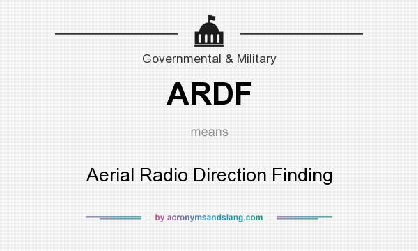What does ARDF mean? It stands for Aerial Radio Direction Finding