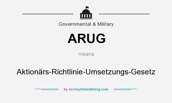 What does ARUG mean? It stands for Aktionärs-Richtlinie-Umsetzungs-Gesetz