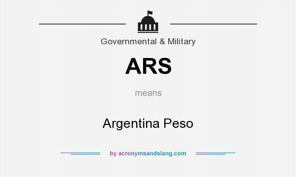 What does ARS mean? It stands for Argentina Peso