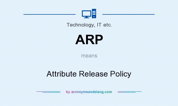 What does ARP mean? It stands for Attribute Release Policy