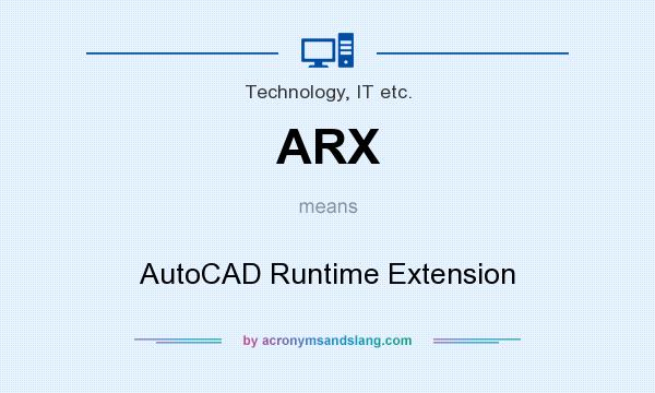 What does ARX mean? It stands for AutoCAD Runtime Extension