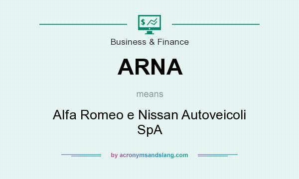 What does ARNA mean? It stands for Alfa Romeo e Nissan Autoveicoli SpA