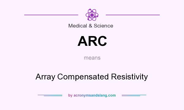 What does ARC mean? It stands for Array Compensated Resistivity