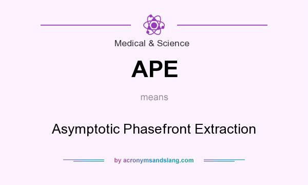 What does APE mean? It stands for Asymptotic Phasefront Extraction