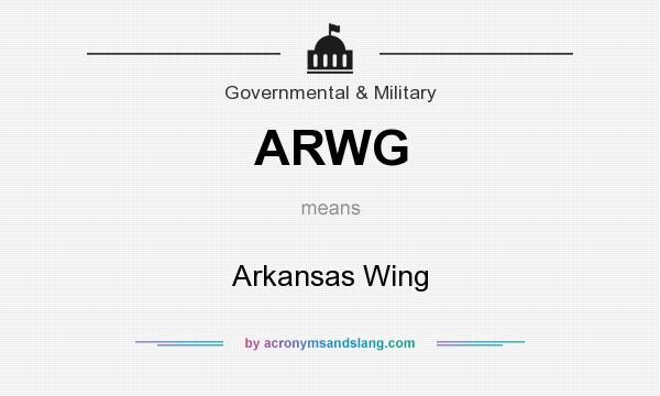 What does ARWG mean? It stands for Arkansas Wing