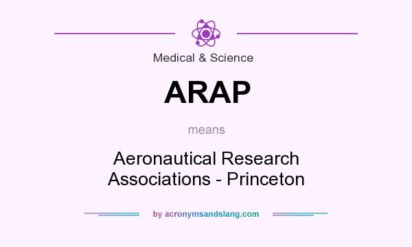 What does ARAP mean? It stands for Aeronautical Research Associations - Princeton