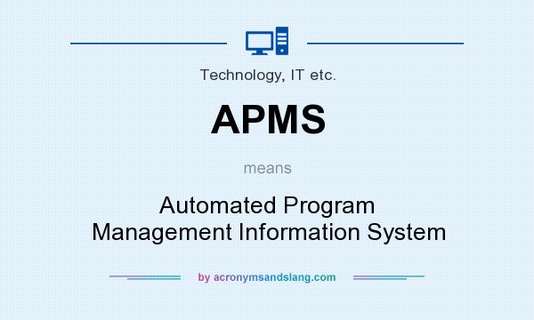 What does APMS mean? It stands for Automated Program Management Information System