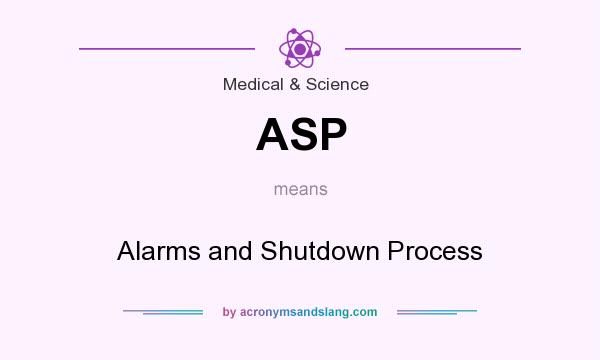 What does ASP mean? It stands for Alarms and Shutdown Process