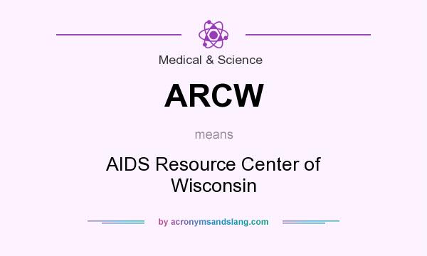 What does ARCW mean? It stands for AIDS Resource Center of Wisconsin