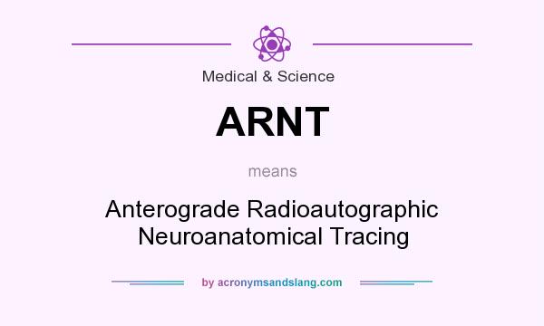 What does ARNT mean? It stands for Anterograde Radioautographic Neuroanatomical Tracing