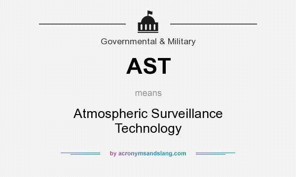 What does AST mean? It stands for Atmospheric Surveillance Technology