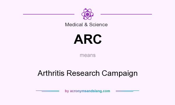 What does ARC mean? It stands for Arthritis Research Campaign