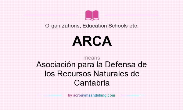 What does ARCA mean? It stands for Asociación para la Defensa de los Recursos Naturales de Cantabria