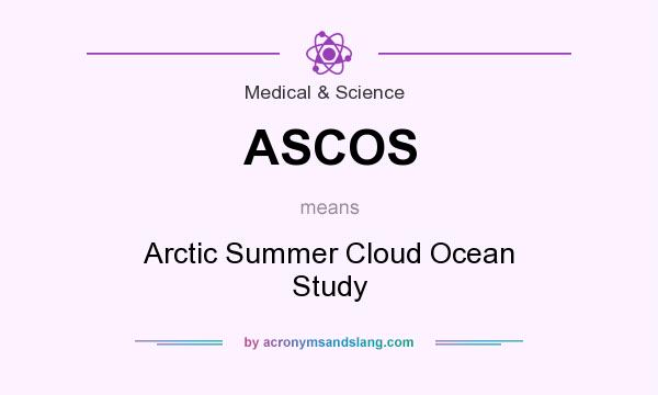 What does ASCOS mean? It stands for Arctic Summer Cloud Ocean Study