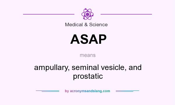 What does ASAP mean? It stands for ampullary, seminal vesicle, and prostatic
