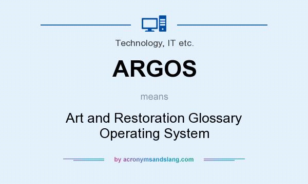 What does ARGOS mean? It stands for Art and Restoration Glossary Operating System