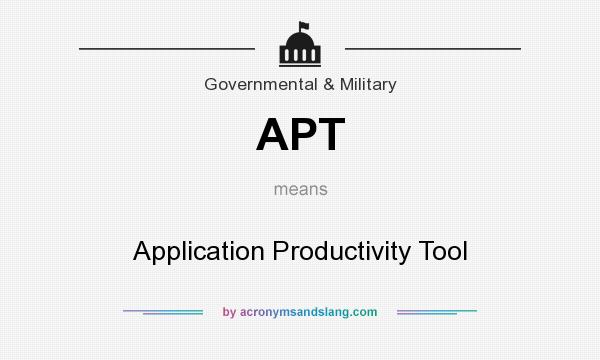What does APT mean? It stands for Application Productivity Tool