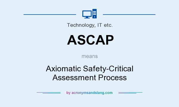 What does ASCAP mean? It stands for Axiomatic Safety-Critical Assessment Process