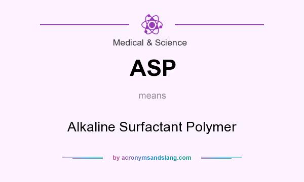 What does ASP mean? It stands for Alkaline Surfactant Polymer