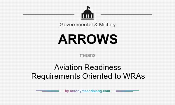 What does ARROWS mean? It stands for Aviation Readiness Requirements Oriented to WRAs
