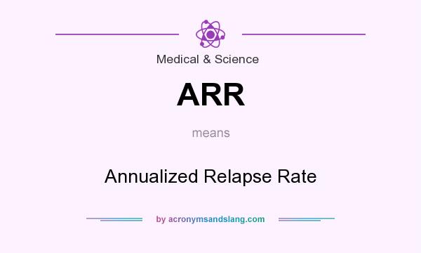 What does ARR mean? It stands for Annualized Relapse Rate