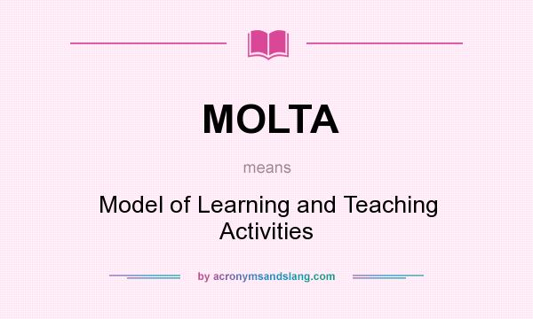 What does MOLTA mean? It stands for Model of Learning and Teaching Activities