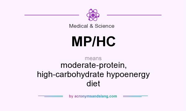 What does MP/HC mean? It stands for moderate-protein, high-carbohydrate hypoenergy diet