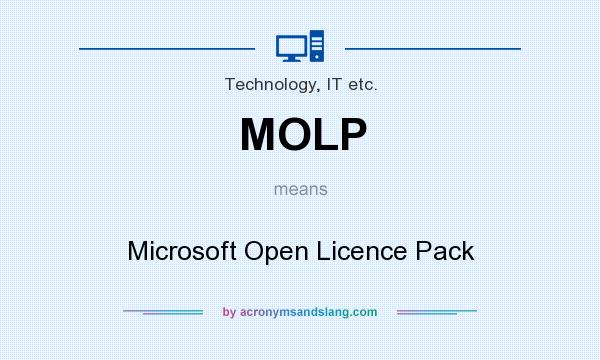What does MOLP mean? It stands for Microsoft Open Licence Pack
