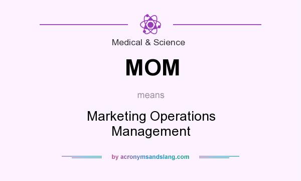 What does MOM mean? It stands for Marketing Operations Management