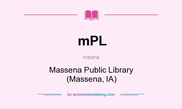 What does mPL mean? It stands for Massena Public Library (Massena, IA)