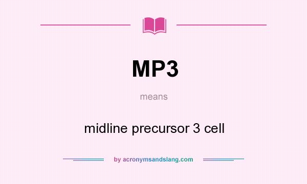 What does MP3 mean? It stands for midline precursor 3 cell